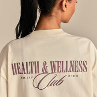 Comfort Oversized Wellness Short Sleeve T-Shirt | Coconut White (1/6)