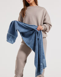 Large Sweat Towel | Smoke Blue