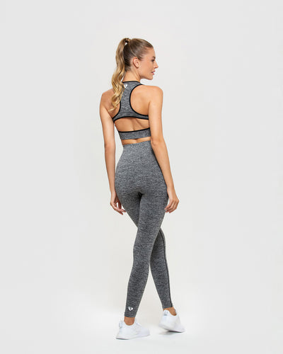Women Seamless Workout Outfits Sport Long Sleeve And Leggings Grey (Copy)