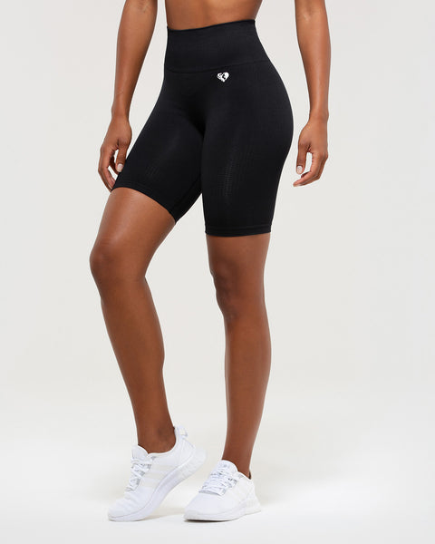 Black Cotton Biker Shorts  Workout shorts women, Biker shorts, Black biker  shorts