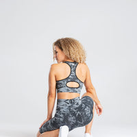 Camo Seamless Cycling Shorts | Black