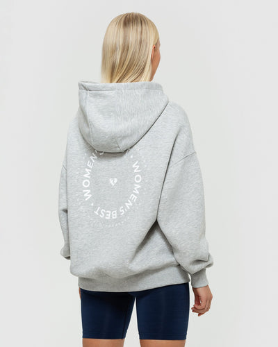 Comfort Oversized Hoodie Silver Grey Marl