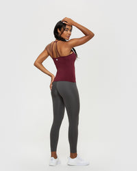 Essential Built-in Bra Tank | Dark Cherry