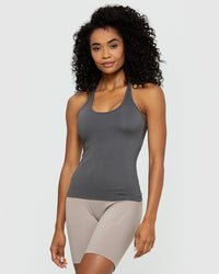 Essential Built-in Bra Tank | Graphite