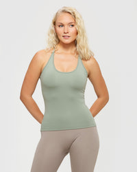 Essential Built-in Bra Tank | Olive