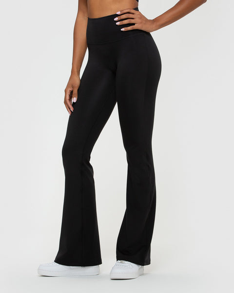 BALEAF Women's Flare Leggings High Waisted Yoga Pants Casual Workout Wide  Leg Dressy Pants Black 32 L - ShopStyle