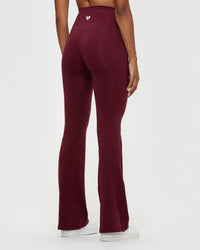 Essential Flared Leggings | Dark Cherry