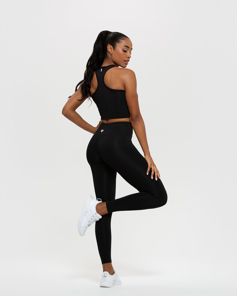 Sweet Brand Basic Solid Black Leggings Pants Super Soft Women's
