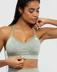 Evolution Seamless Low Back Bra | Olive