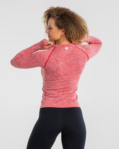 Free People Low-back Seamless Long Sleeve in Red