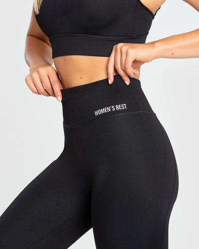 Sportlegging Dames High Waist - Squat Proof - Luxe Ribstof - Naadloos -  Made in Italy - Zwart - S/M - SO TIGHT
