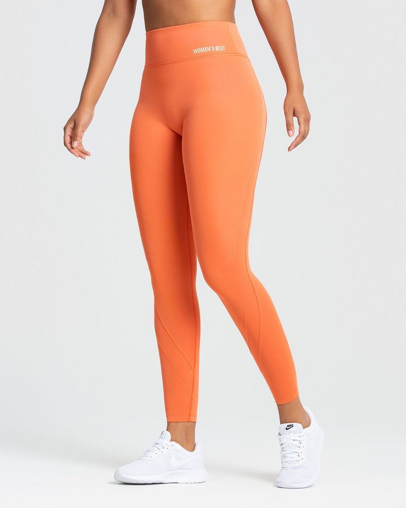 Tangerine Women's High Waist Tummy Control Active Rib Trim Crop Leggings-Size  S