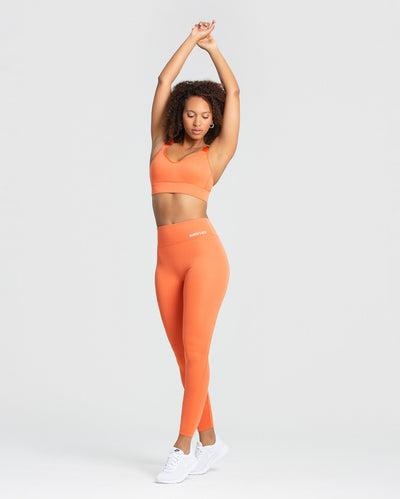 CALIA Legging Medium Orange Stay Powerful Elastic Energize Metals