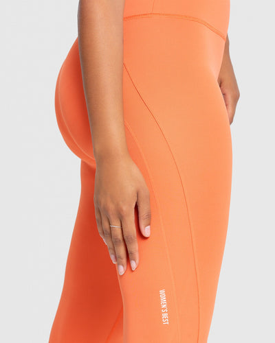 Tangerine Women's Butter Soft Serene Color Block Full Length Leggings  (Black Heather/Heather Grey, XL) 