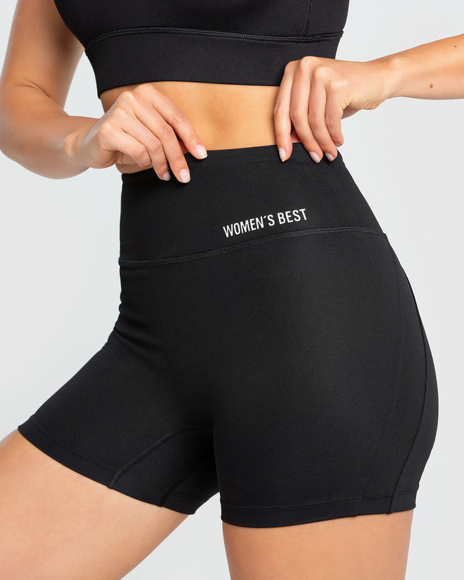 High waisted shorts black best sale