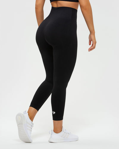Buy Best Women Polyester 7/8 Basic Gym Leggings - Black Online