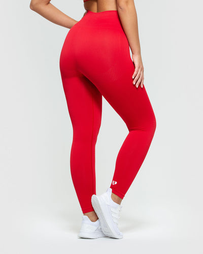 Plain Red Ladies Ankle Length Cotton Leggings, Size: 28 To 36 at