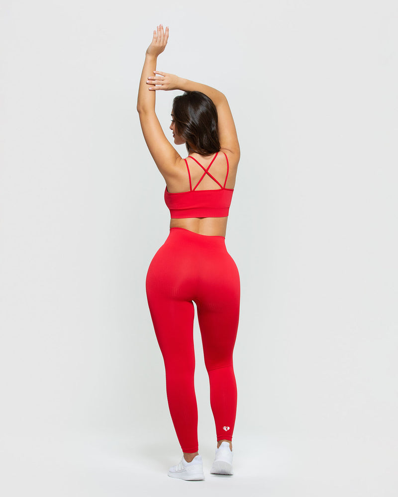 Gold Blooded (Women's Red Leggings) – Adapt.