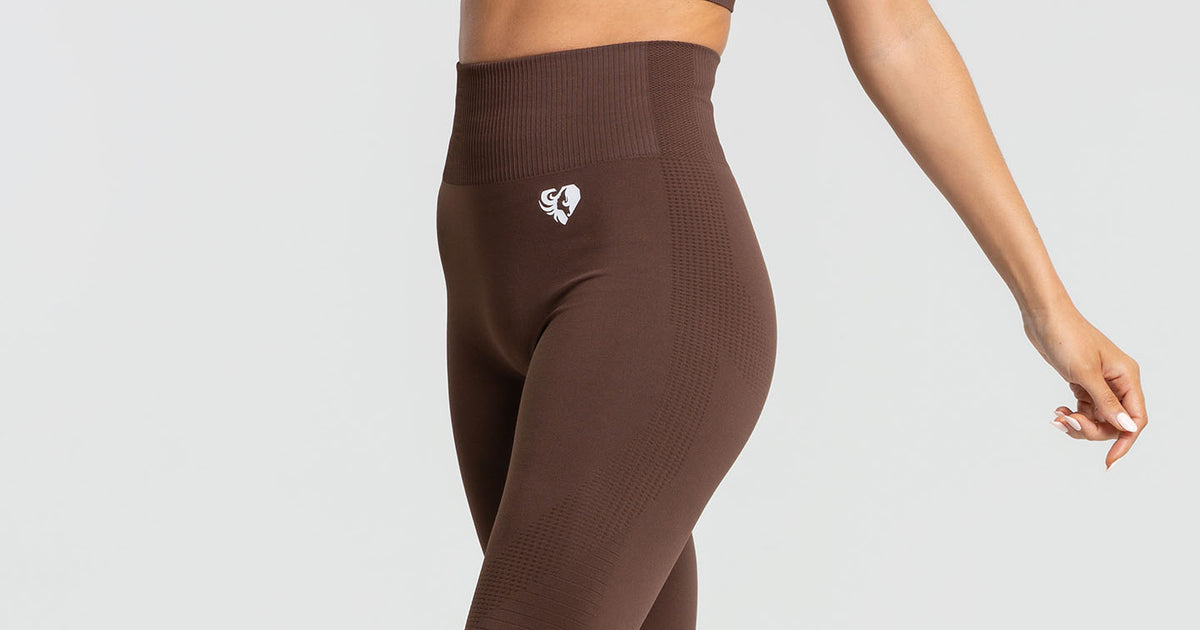 Women Solid Leggings - Brown, One Size 