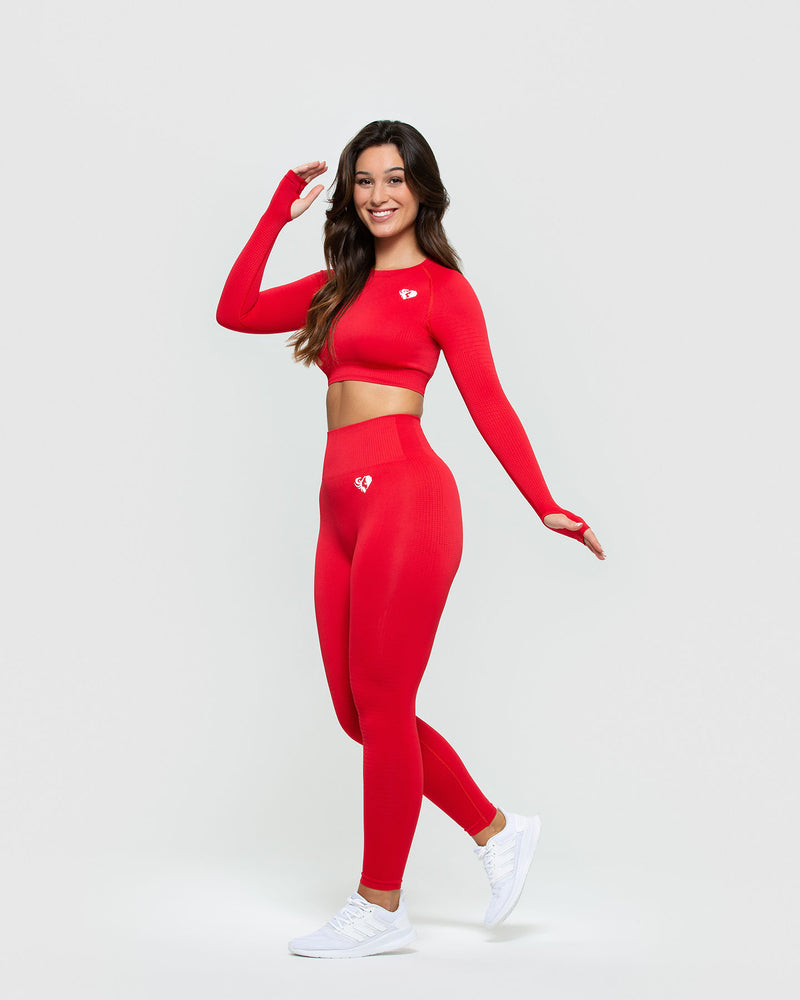  KIWI RATA Women Seamless Long Sleeve Yoga Gym Crop Top