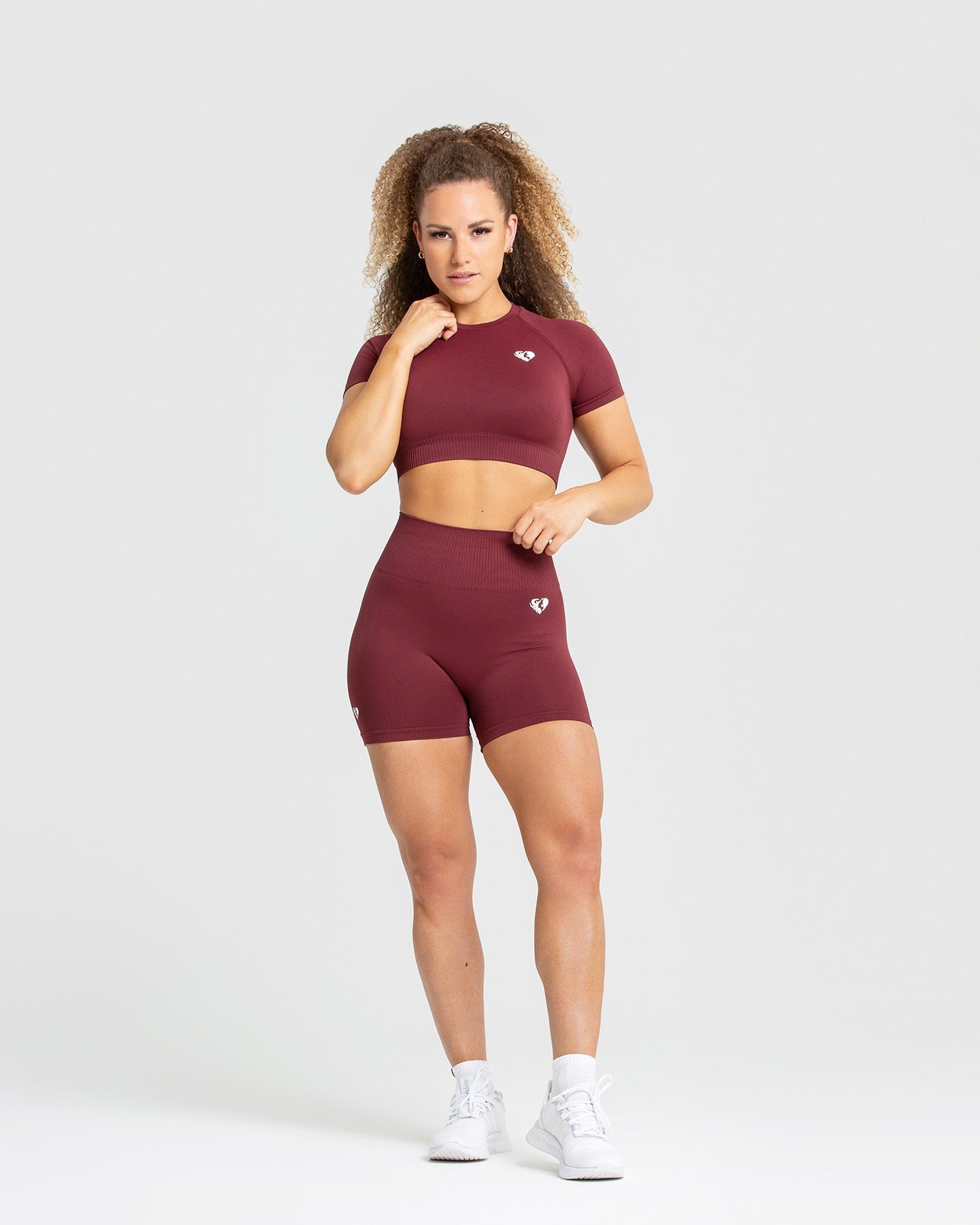 Power Seamless Shorts | Burgundy