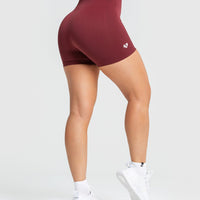 Power Seamless Shorts | Burgundy
