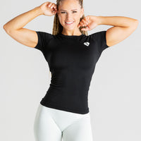 Power Seamless T-Shirt | Black
