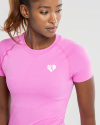Power Seamless T-Shirt | Phlox Pink